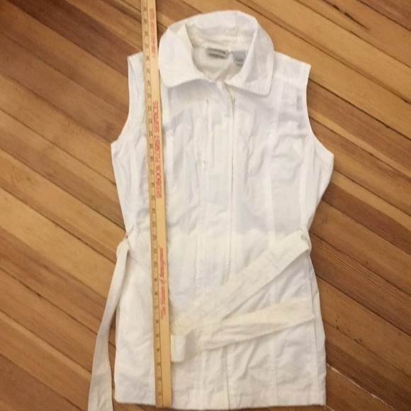 Chico’s short white trench coat - Picture 11 of 12